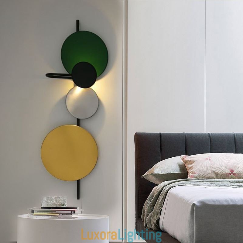Designer Touch Decorative Modern Wall Light Circular Wall Lamp Colorful Home Lighting Bedside Lighting