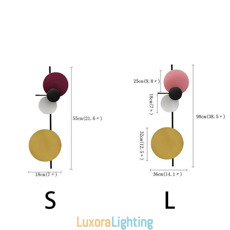 Designer Touch Decorative Modern Wall Light Circular Wall Lamp Colorful Home Lighting Bedside Lighting