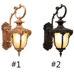 Designer Touch Decorative European Retro Outdoor Light Waterproof Carved Wall Light Courtyard Corridor