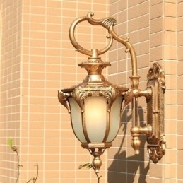 Designer Touch Decorative European Retro Outdoor Light Waterproof Carved Wall Light Courtyard Corridor