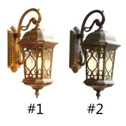 Designer Touch Decorative European Retro Outdoor Wall Sconce Waterproof Carved Wall Light