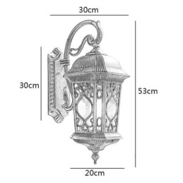 Designer Touch Decorative European Retro Outdoor Wall Sconce Waterproof Carved Wall Light