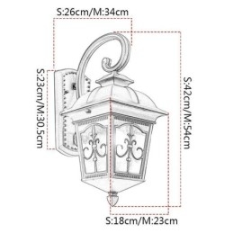 Designer Touch Decorative European Retro Outdoor Wall Light Waterproof Arrow Flower Wall Sconce