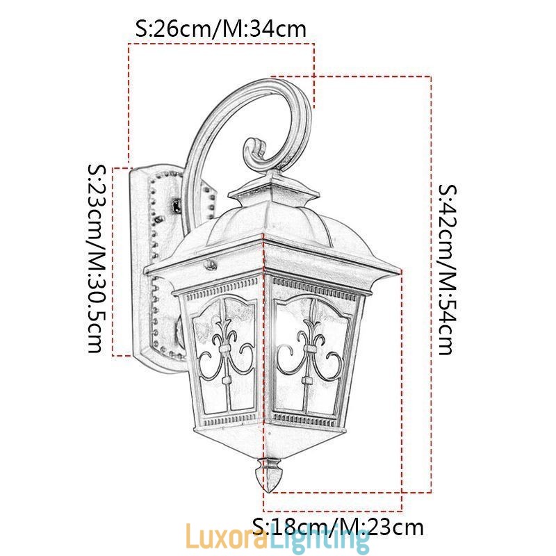 Designer Touch Decorative European Retro Outdoor Wall Light Waterproof Arrow Flower Wall Sconce