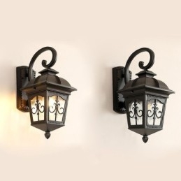 Designer Touch Decorative European Retro Outdoor Wall Light Waterproof Arrow Flower Wall Sconce