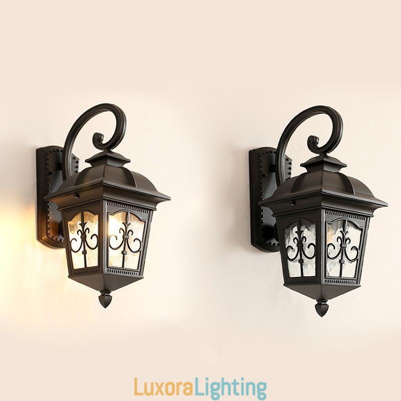 Designer Touch Decorative European Retro Outdoor Wall Light Waterproof Arrow Flower Wall Sconce