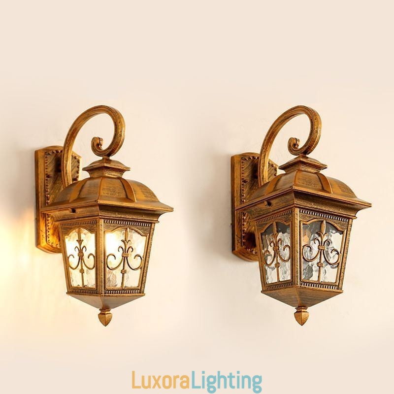 Designer Touch Decorative European Retro Outdoor Wall Light Waterproof Arrow Flower Wall Sconce