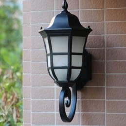 Designer Touch Decorative European Wall Sconce Retro Outdoor Light Single Head Waterproof Frosted Glass Wall Light