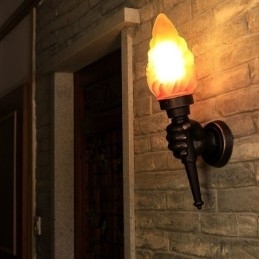 Designer Touch Decorative European Retro Outdoor Wall Light Waterproof Torch Shape Wall Sconce