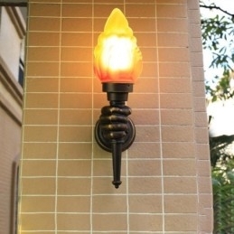 Designer Touch Decorative European Retro Outdoor Wall Light Waterproof Torch Shape Wall Sconce
