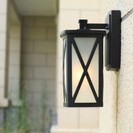 Designer Touch Decorative Modern Simple Outdoor Light Waterproof Square Column Wall Light Courtyard Corridor