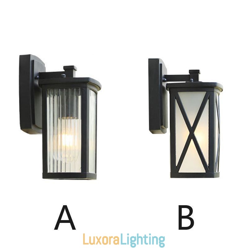 Designer Touch Decorative Modern Simple Outdoor Light Waterproof Square Column Wall Light Courtyard Corridor