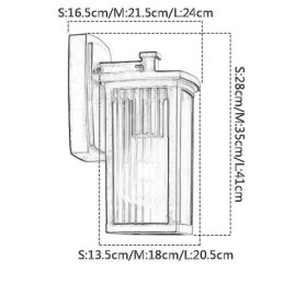 Designer Touch Decorative Modern Simple Outdoor Light Waterproof Square Column Wall Light Courtyard Corridor
