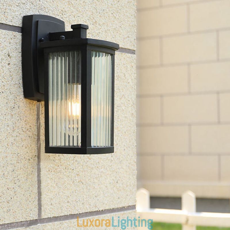 Designer Touch Decorative Modern Simple Outdoor Light Waterproof Square Column Wall Light Courtyard Corridor