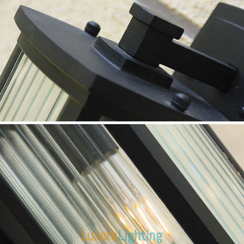 Designer Touch Decorative Modern Simple Outdoor Light Waterproof Square Column Wall Light Courtyard Corridor