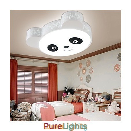 Designer Touch Decorative Remote Control Flush Mount Ceiling Light Modern White+Warm White Light With Remote