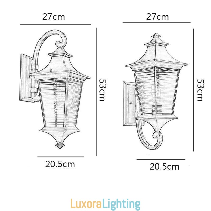 Designer Touch Decorative Modern Outdoor Light Waterproof Gazebo Wall Light Courtyard Corridor Garden Balcony