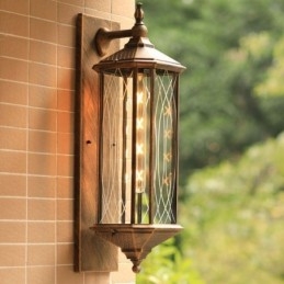 Designer Touch Decorative Chinese Outdoor Wall Sconce Single Head Waterproof Streamer Wall Light