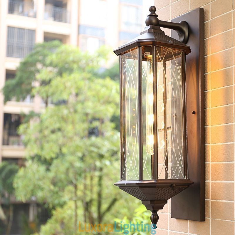 Designer Touch Decorative Chinese Outdoor Wall Sconce Single Head Waterproof Streamer Wall Light