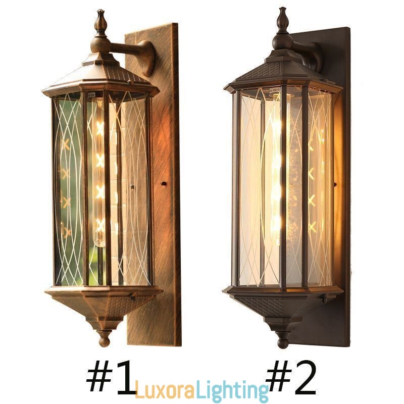 Designer Touch Decorative Chinese Outdoor Wall Sconce Single Head Waterproof Streamer Wall Light