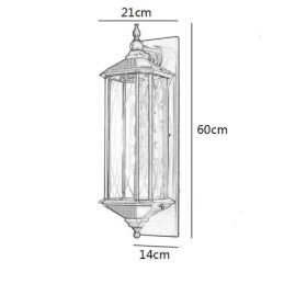 Designer Touch Decorative Chinese Outdoor Wall Sconce Single Head Waterproof Streamer Wall Light