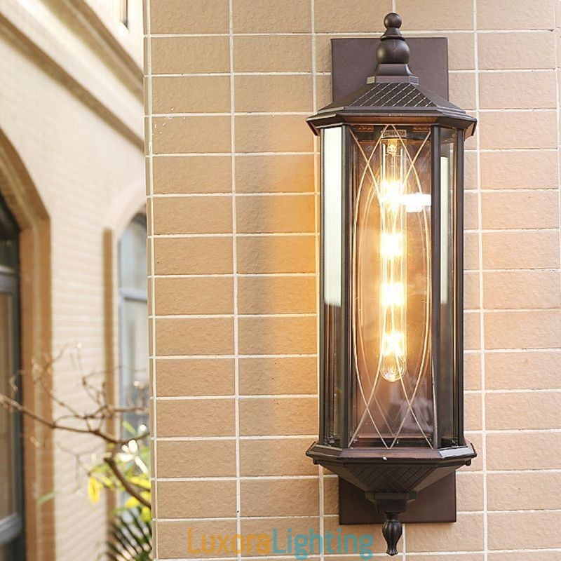 Designer Touch Decorative Chinese Outdoor Wall Sconce Single Head Waterproof Streamer Wall Light