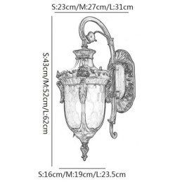 Designer Touch Decorative European Outdoor Light Waterproof Single Head Wall Light Courtyard Corridor Garden