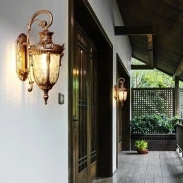 Designer Touch Decorative European Outdoor Light Waterproof Single Head Wall Light Courtyard Corridor Garden