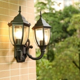 Designer Touch Decorative European Outdoor Wall Sconce Waterproof Double Castle Wall Light