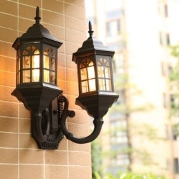Designer Touch Decorative European Outdoor Wall Sconce Waterproof Double Castle Wall Light