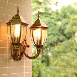 Designer Touch Decorative European Outdoor Wall Sconce Waterproof Double Castle Wall Light