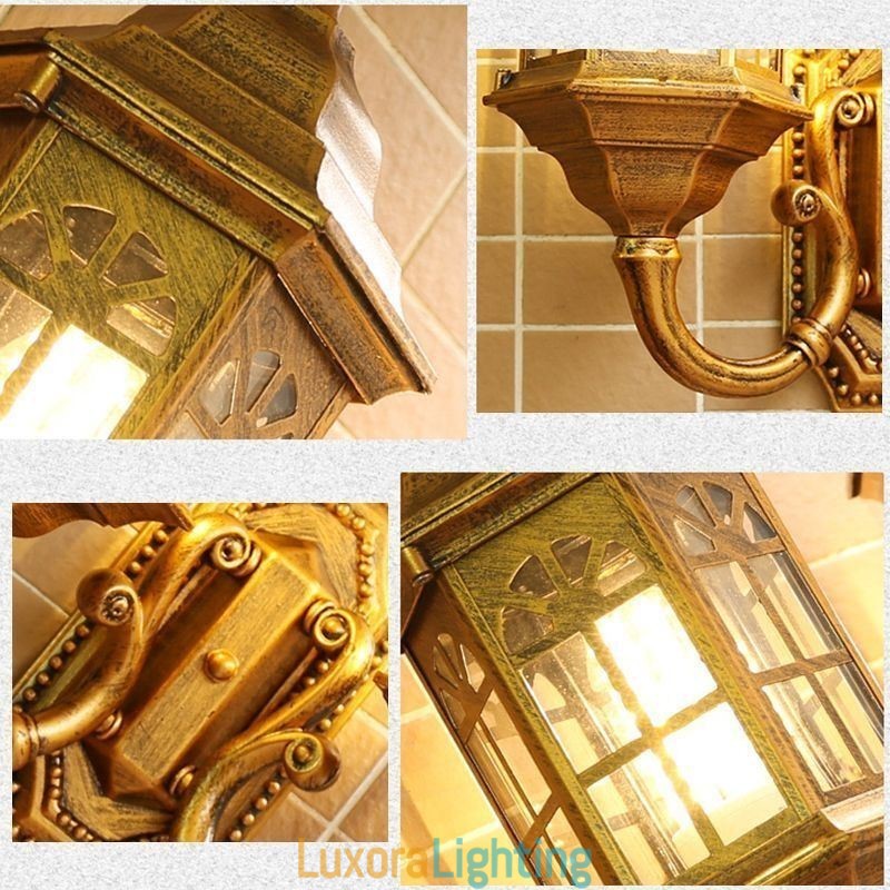 Designer Touch Decorative European Outdoor Wall Sconce Waterproof Double Castle Wall Light