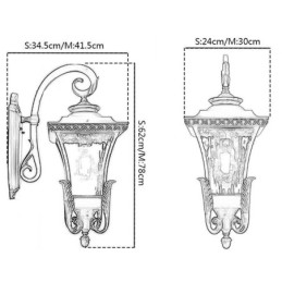 Designer Touch Decorative Chinese Outdoor Light Single Head Waterproof Glass Wall Light Courtyard Corridor
