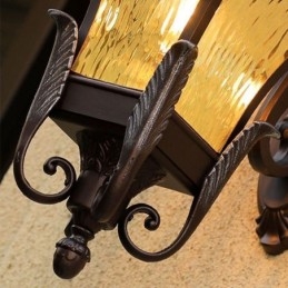 Designer Touch Decorative Chinese Outdoor Light Single Head Waterproof Glass Wall Light Courtyard Corridor