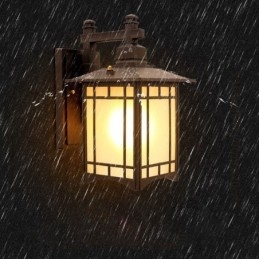 Designer Touch Decorative Chinese Style Outdoor Light Waterproof Pavilion Shape Wall Light Garden Balcony
