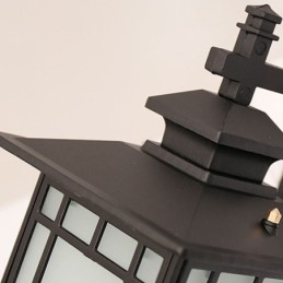 Designer Touch Decorative Chinese Style Outdoor Light Waterproof Pavilion Shape Wall Light Garden Balcony