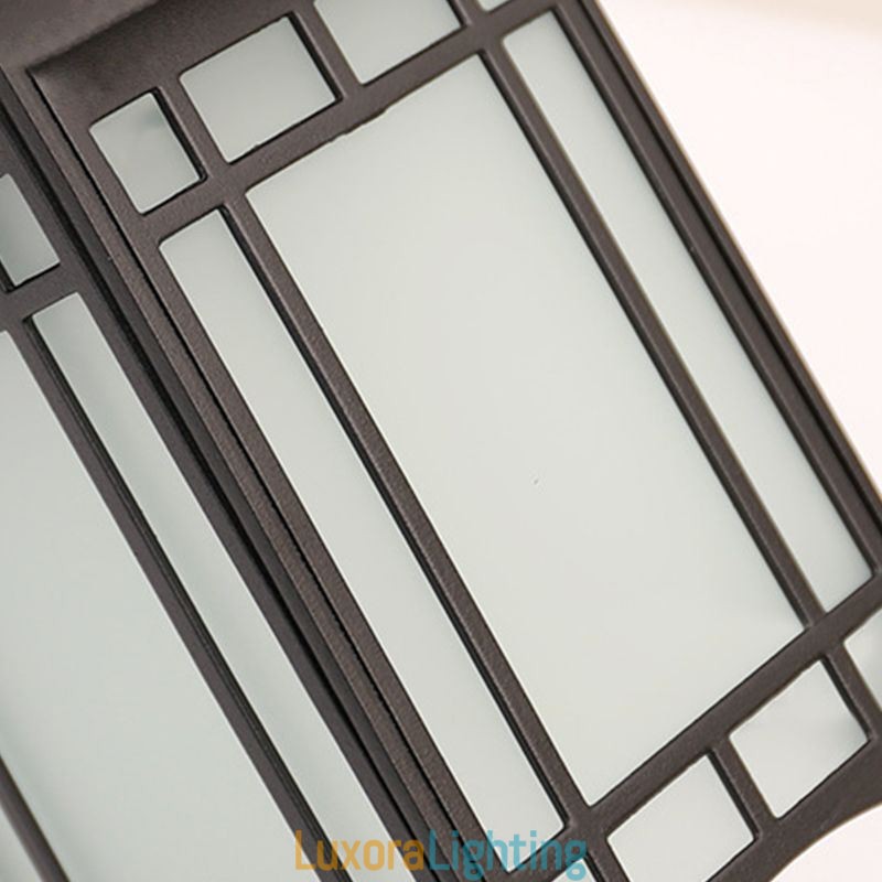 Designer Touch Decorative Chinese Style Outdoor Light Waterproof Pavilion Shape Wall Light Garden Balcony