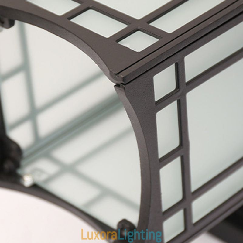 Designer Touch Decorative Chinese Style Outdoor Light Waterproof Pavilion Shape Wall Light Garden Balcony