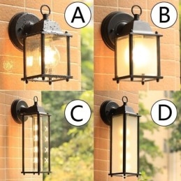 Designer Touch Decorative European Outdoor Wall Sconce Waterproof Square Column Wall Light Courtyard Garden Balcony