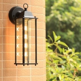 Designer Touch Decorative European Outdoor Wall Sconce Waterproof Square Column Wall Light Courtyard Garden Balcony