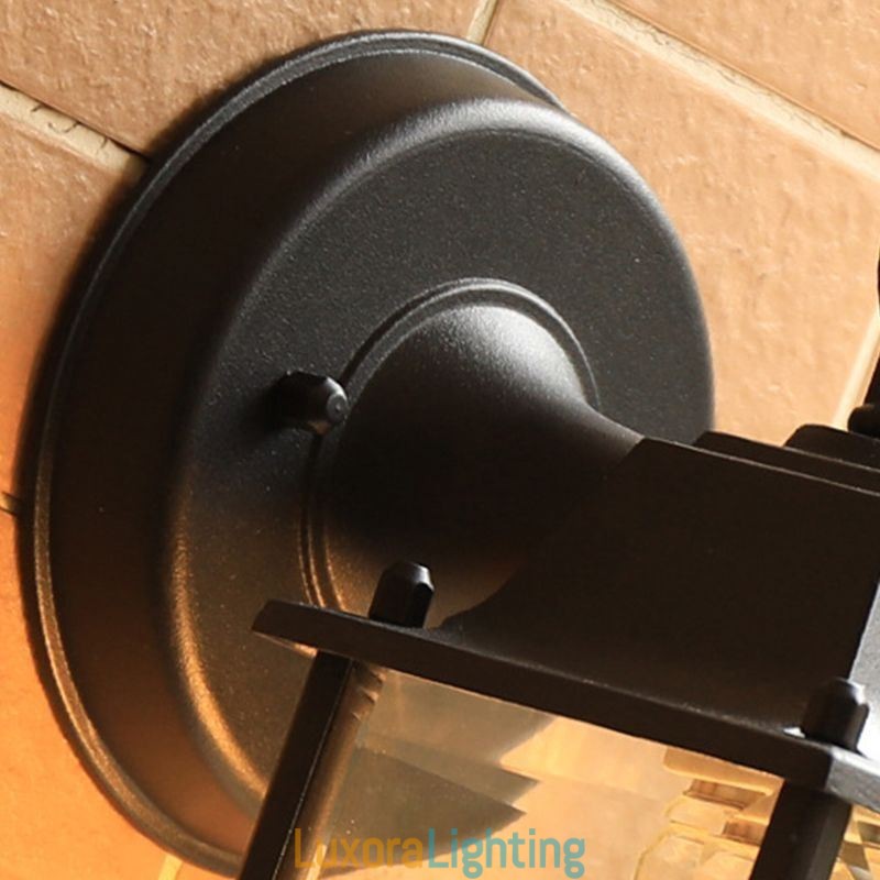 Designer Touch Decorative European Outdoor Wall Sconce Waterproof Square Column Wall Light Courtyard Garden Balcony