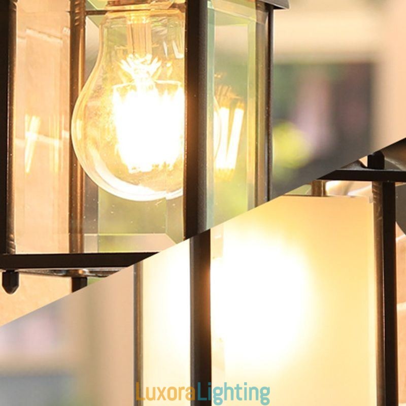 Designer Touch Decorative European Outdoor Wall Sconce Waterproof Square Column Wall Light Courtyard Garden Balcony