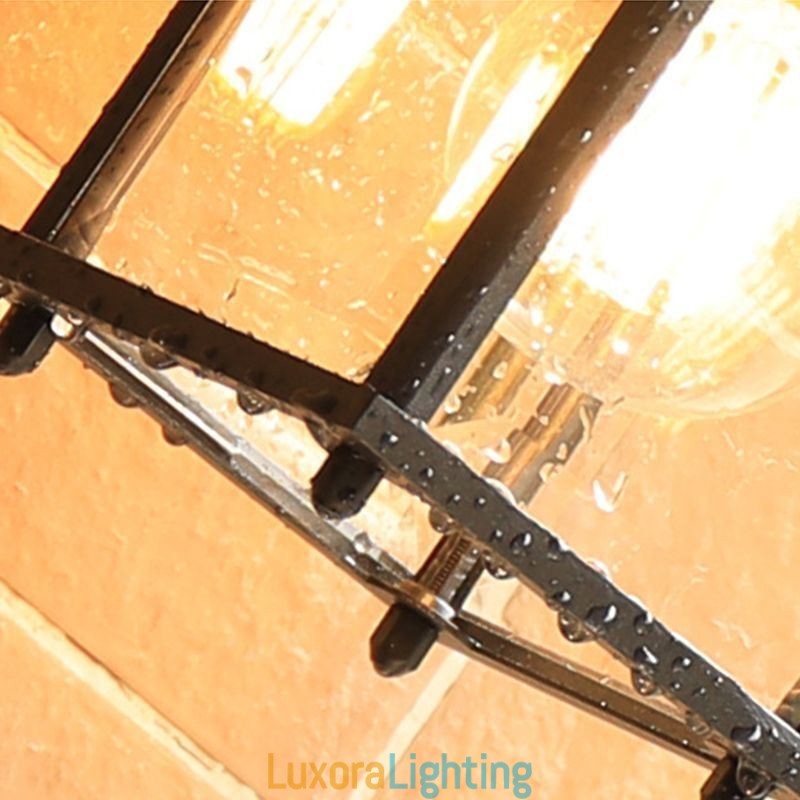 Designer Touch Decorative European Outdoor Wall Sconce Waterproof Square Column Wall Light Courtyard Garden Balcony