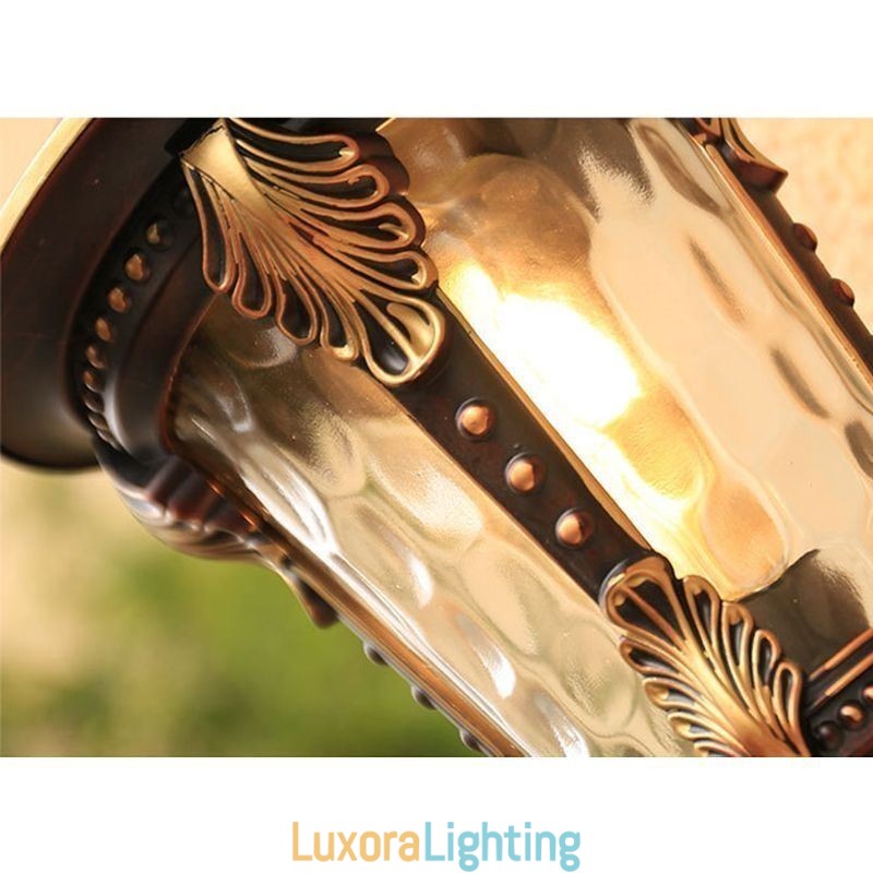 Designer Touch Decorative European Retro Outdoor Wall Sconce Waterproof Carved Wall Light Garden Balcony Courtyard
