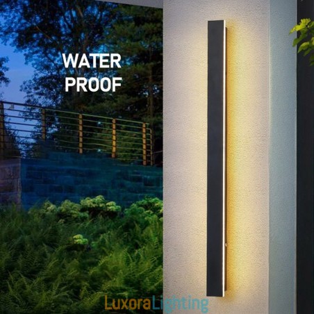Designer Touch Decorative Outdoor Long Modern Contemporary Wall Lamp Sconce Wall Light IP 44 for Porch Patio Garden