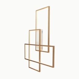 Designer Touch Decorative Gold Modern Comtemporary Alumilium Painting Ceiling Light Flush Mount Light with Remoter Dimmer (Can Also be Used as Wall Light)