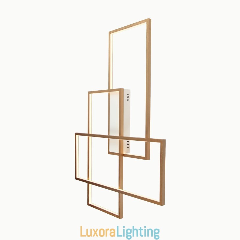 Designer Touch Decorative Gold Modern Comtemporary Alumilium Painting Ceiling Light Flush Mount Light with Remoter Dimmer (Can Also be Used as Wall Light)