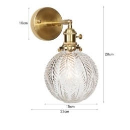 Designer Touch Decorative Modern Bean Wall Light with Ball Glass Shade