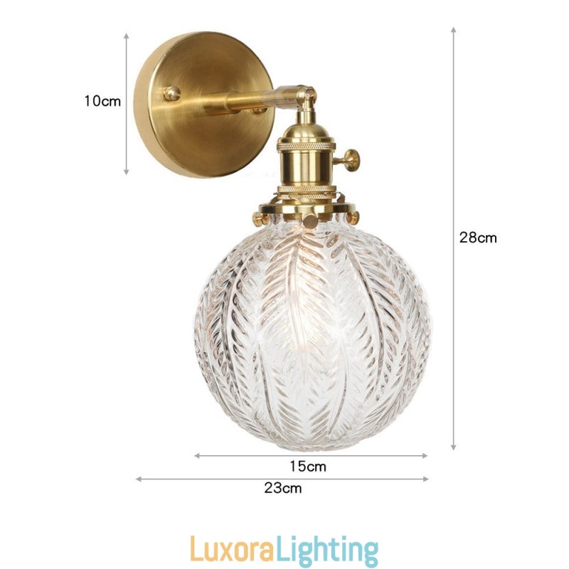 Designer Touch Decorative Modern Bean Wall Light with Ball Glass Shade