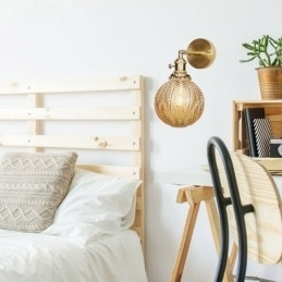 Designer Touch Decorative Modern Bean Wall Light with Ball Glass Shade